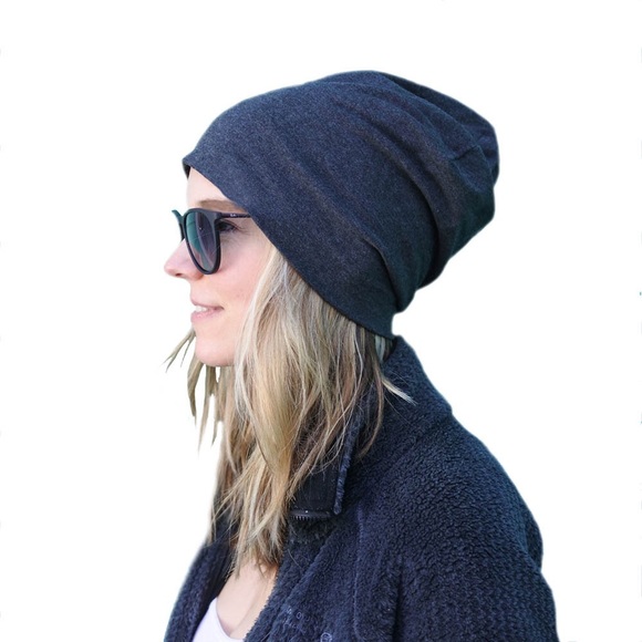 Dark gray light hat beanie - Picture 2 of 6